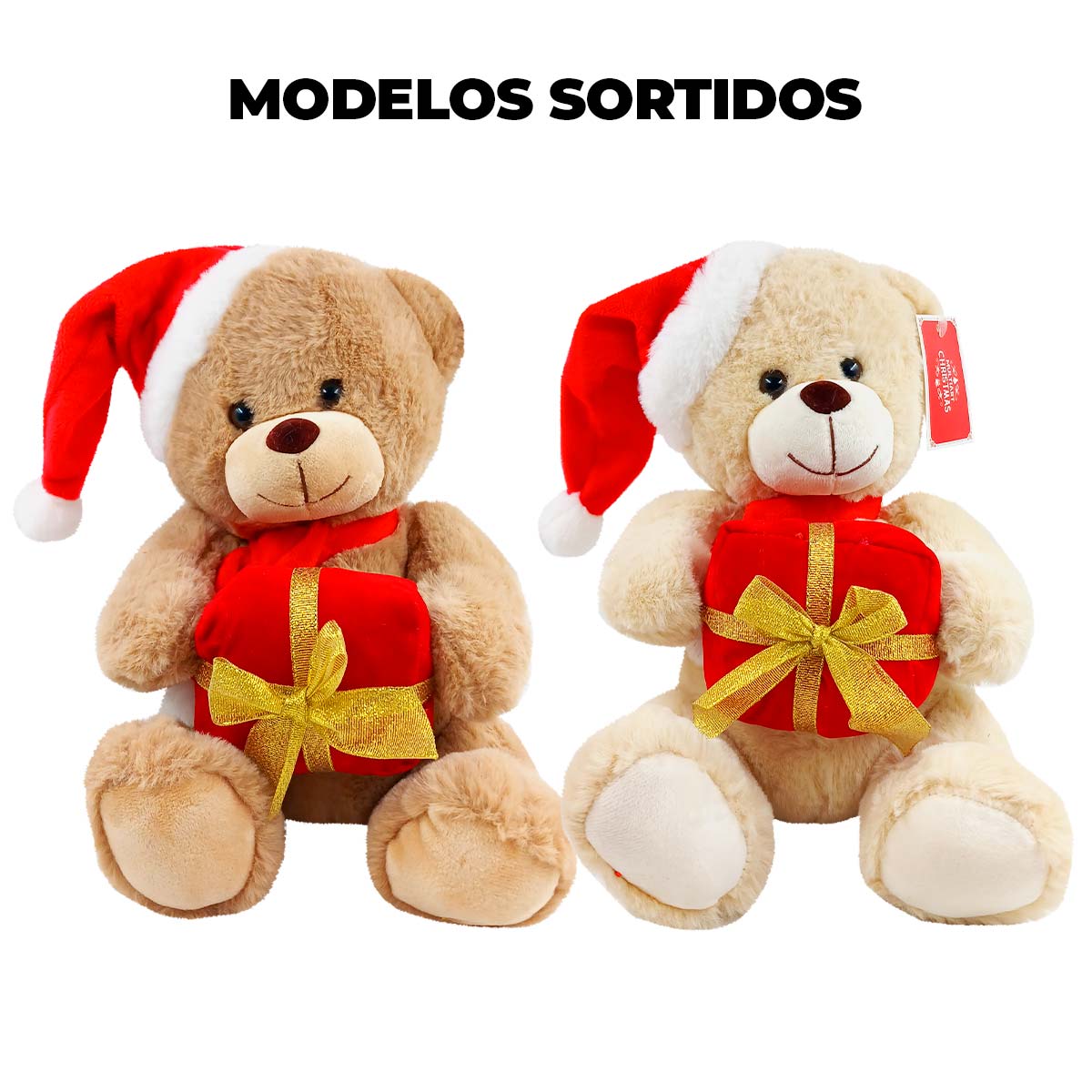 Urso de Pelúcia Natalino Multiart Christmas 25cm